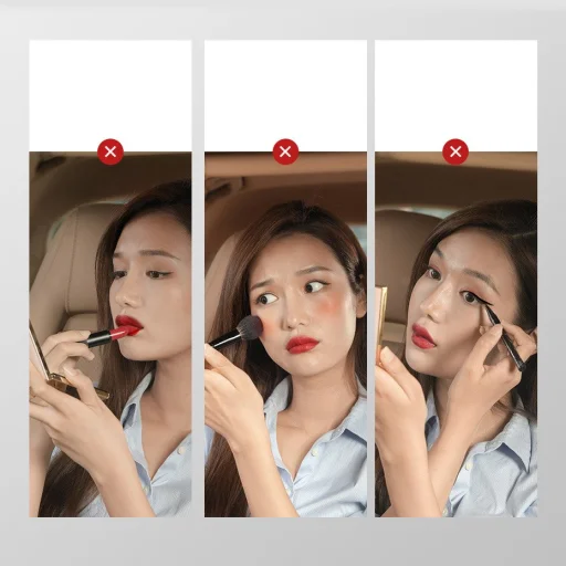 Baseus Delicate Queen autós sminktükör, napellenzőre fehér - 8