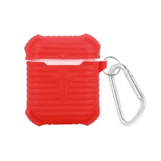 Airpods 1/2 fokozottan rezgésálló szilikon tok piros