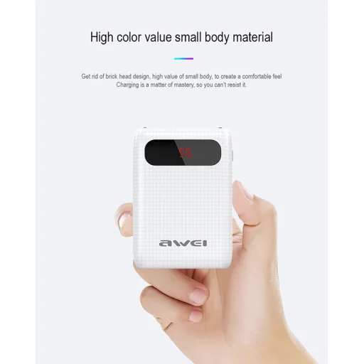 Awei P27k powerbank 2xUSB 8400 mAh fekete - 10