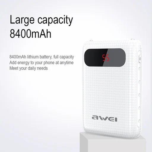 Awei P27k powerbank 2xUSB 8400 mAh fekete - 4