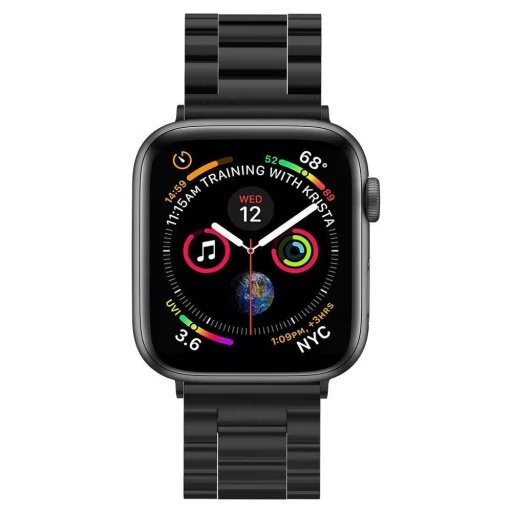 Apple Watch 4/5/6/7/8/9/10/11/SE/Ultra (42/44/45/49mm) óraszíj fekete Spigen Modern Fit (062MP25403) - 3