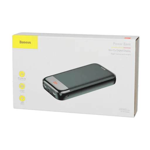 Baseus Mini Cu power bank 20000 mAh 2xUSB/ USB Typ C PD 3A fekete - 13