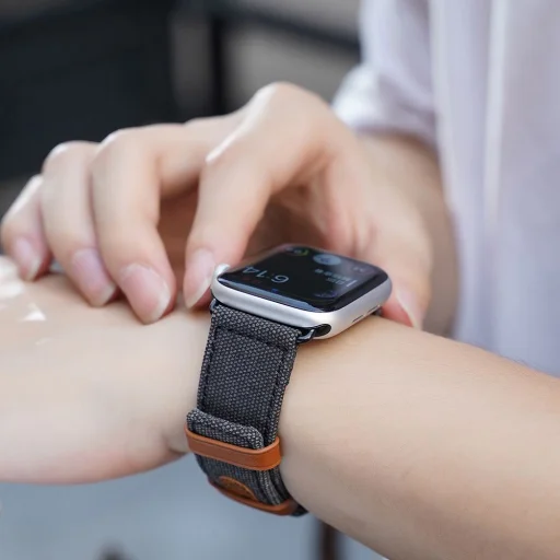 Dux Ducis Litchi Apple Watch 3/4/5/6/7/8/SE óraszíj (38/40/41 mm) fekete - 11