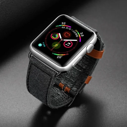 Dux Ducis Litchi Apple Watch 3/4/5/6/7/8/SE óraszíj (38/40/41 mm) fekete - 14