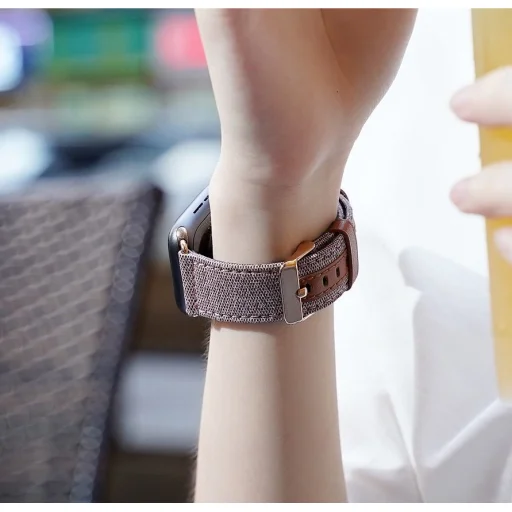 Dux Ducis Litchi Apple Watch 3/4/5/6/7/8/SE óraszíj (38/40/41 mm) fekete - 17