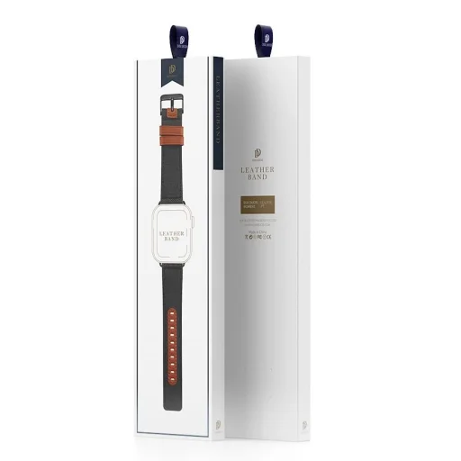 Dux Ducis Litchi Apple Watch 3/4/5/6/7/8/SE óraszíj (38/40/41 mm) fekete - 19