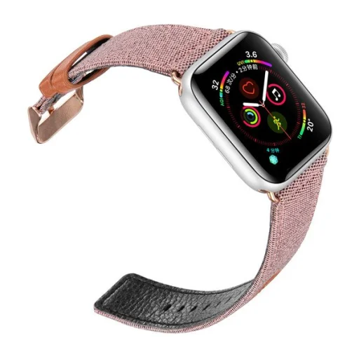 Dux Ducis Litchi Apple Watch 3/4/5/6/7/8/SE óraszíj (38/40/41 mm) fekete - 3
