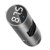 Baseus Energy Column bluetooth FM transmitter autós töltö 2xUSB QC3.0 3,1A ezüst thumbnail