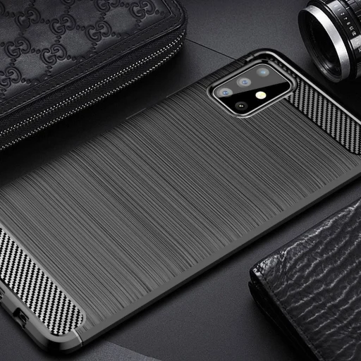 Carbon mintájú TPU tok Samsung A51 fekete - 8