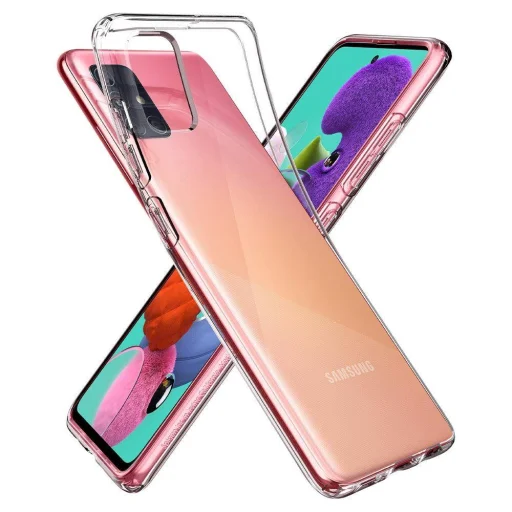 Samsung A51 Spigen Liquid Crystal flexibilis TPU gél tok áttetsző (ACS00564) - 4