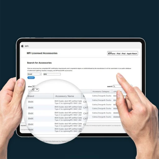 Baseus BMX MFI mini kábel USB Type-C PD 18W / Lightning 1.8m szürke - 8