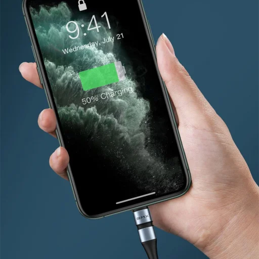 Baseus BMX MFI mini kábel USB Type-C PD 18W / Lightning 1.8m szürke - 9