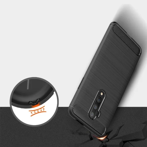 Carbon mintájú TPU tok OnePlus 7T Pro fekete - 2