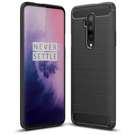 Carbon mintájú TPU tok OnePlus 7T Pro fekete - 1