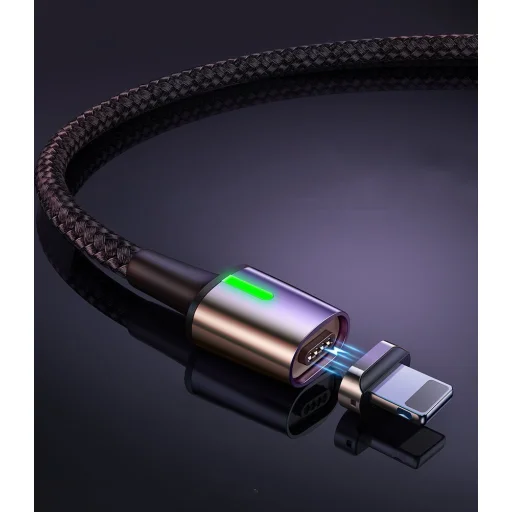 Baseus Zinc mágneses kábel USB+ Csatlakozóvég szett 3A 1m fekete - 9