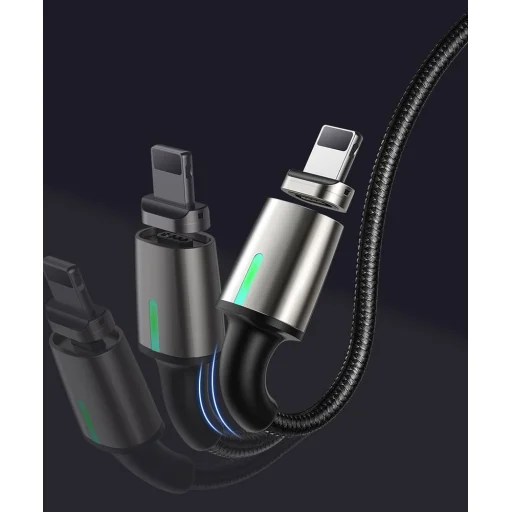 Baseus Zinc mágneses kábel USB+ Csatlakozóvég szett 3A 1m fekete - 10