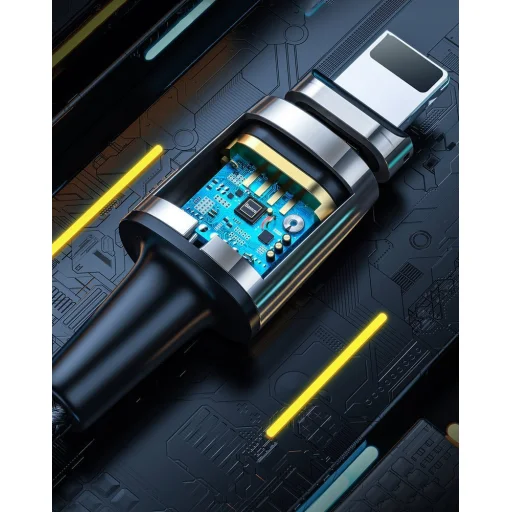 Baseus Zinc mágneses kábel USB+ Csatlakozóvég szett 3A 1m fekete - 16