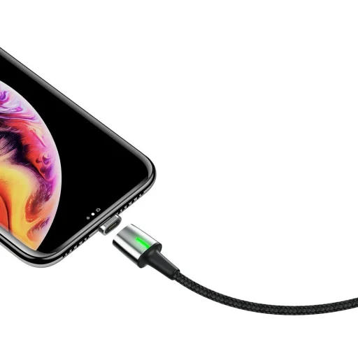 Baseus Zinc mágneses kábel USB+ Csatlakozóvég szett 3A 1m fekete - 5