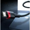 Baseus Cafule Nylon harisnyázott USB-Type C/USB-Type C kábel PD2.0 100W 20V 5A 2 m fekete/piros thumbnail