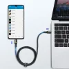 Baseus Halo nylon harisnyázott USB/USB Type-C PD2.0 kábel 60W 20V 3A/1m fekete thumbnail