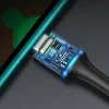 Baseus Halo nylon harisnyázott USB/USB Type-C PD2.0 kábel 60W 20V 3A/1m fekete thumbnail