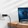 Baseus Halo nylon harisnyázott USB/USB Type-C PD2.0 kábel 60W 20V 3A/1m fekete thumbnail