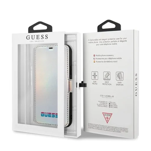 Guess Iridescent Fliptok iPhone 11 Pro ezüst (GUFLBKN58BLD) - 3