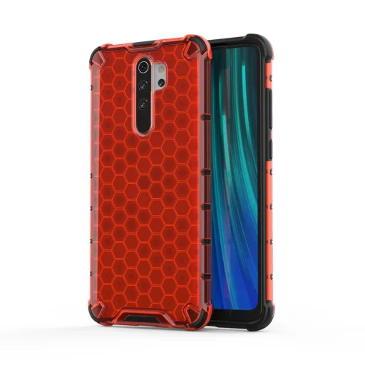Honeycomb armor TPU tok Xiaomi Redmi Note 8 Pro piros - 1