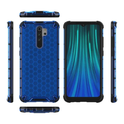 Honeycomb armor TPU tok Xiaomi Redmi Note 8 Pro kék - 3