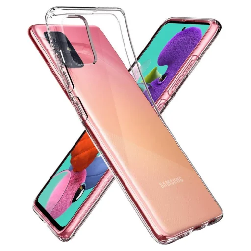 Samsung A71 Spigen Liquid Crystal flexibilis TPU gél tok Crystal Clear - 6