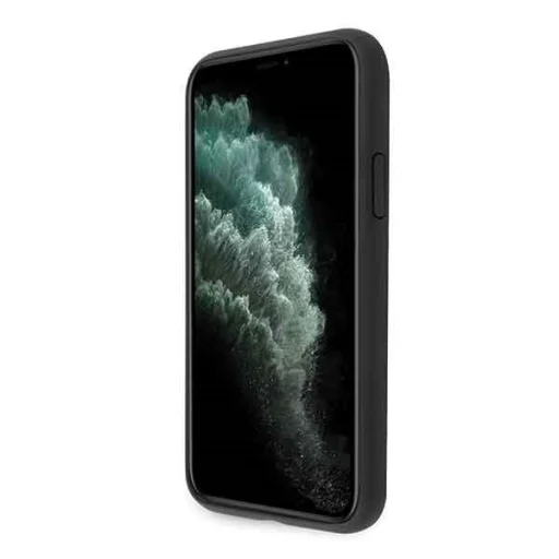 Guess Saffiano 4G Circle Logo iPhone 11 Pro tok fekete (GUHCN58RSSASBK) - 2