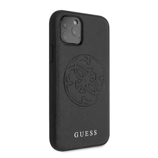 Guess Saffiano 4G Circle Logo iPhone 11 Pro tok fekete (GUHCN58RSSASBK) - 3
