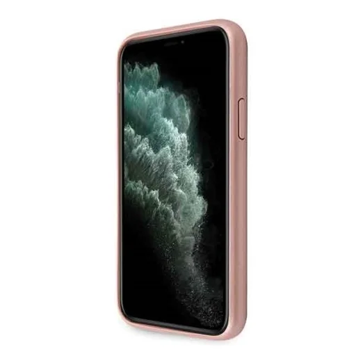 iPhone 11 Pro Guess Saffiano GUHCN58RSSASRG 4G Circle Logo tok rózsaszín - 4