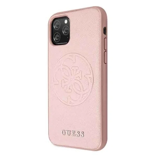 iPhone 11 Pro Guess Saffiano GUHCN58RSSASRG 4G Circle Logo tok rózsaszín - 7