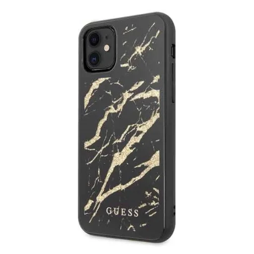 Guess Glitter Marble Glass iPhone 11 tok fekete (GUHCN61MGGBK) - 7