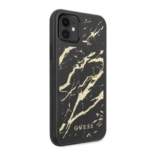 Guess Glitter Marble Glass iPhone 11 tok fekete (GUHCN61MGGBK) - 4