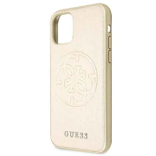 Guess Saffiano 4G Circle Logo iPhone 11 tok arany - 6