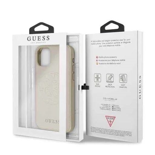 Guess Saffiano 4G Circle Logo iPhone 11 tok arany - 7