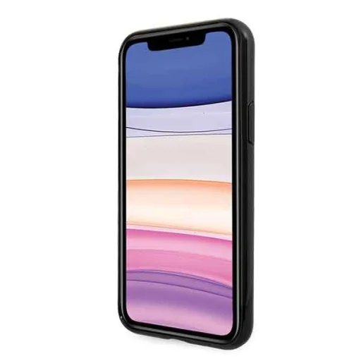 Guess Saffiano 4G Circle Logo iPhone 11 tok fekete flitteres mintával (GUHCN61TPUBKGLG) - 6