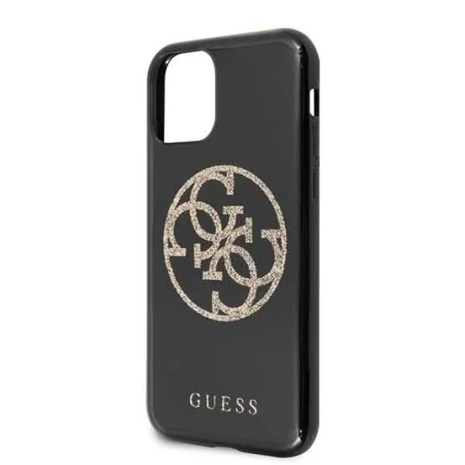Guess Saffiano 4G Circle Logo iPhone 11 tok fekete flitteres mintával (GUHCN61TPUBKGLG) - 3