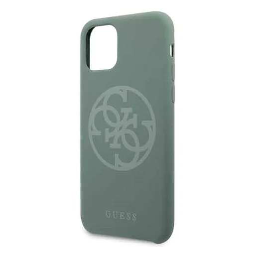 Guess Saffiano szilikon 4G Circle Logo iPhone 11 tok keki (GUHCN61LS4GKA) - 4
