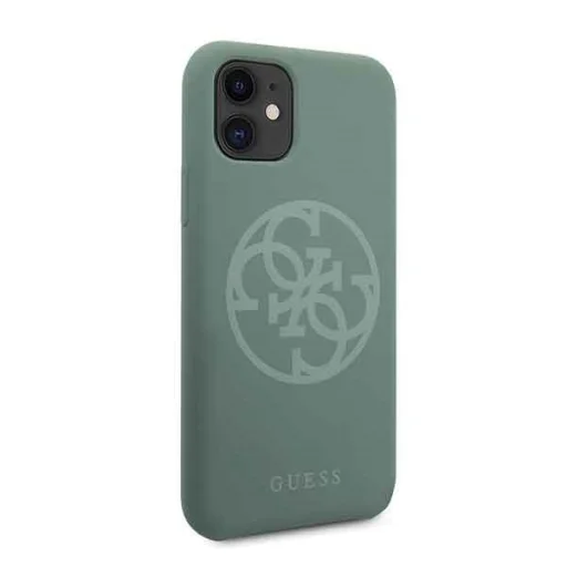 Guess Saffiano szilikon 4G Circle Logo iPhone 11 tok keki (GUHCN61LS4GKA) - 5