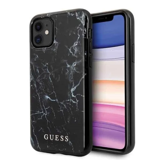 Guess iPhone 11 tok fekete márvány mintázattal - 1