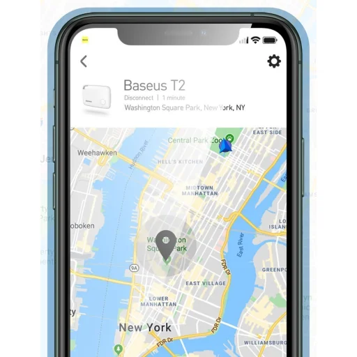 Baseus T2 mini anti-loss locator fehér, kulcskereső, okos kulcstartó - 15