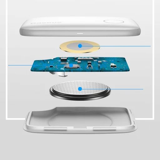 Baseus T2 mini anti-loss locator fehér, kulcskereső, okos kulcstartó - 3