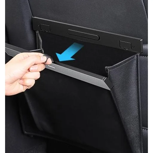 Baseus Háttámlára rögzíthető autós szemeteszsák fekete, szemetes - 11