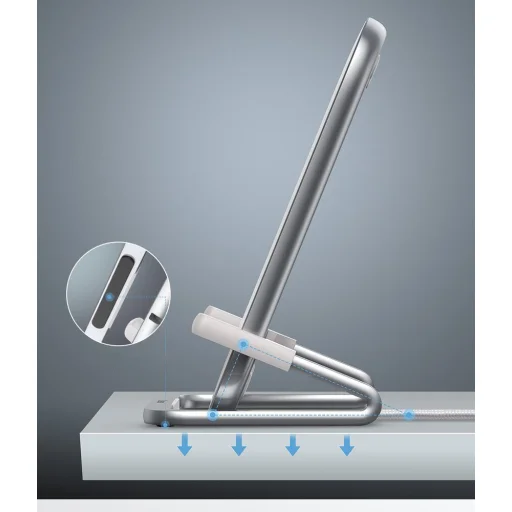 Baseus Cobble Qi vezeték nélküli gyorstöltő 15W és tartó állvány fekete (WXPG-01) - 11