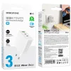 Borofone fali töltő BN12 Manager - USB + 2xType-C - PD 65W 3A fehér thumbnail