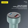 Foneng autós töltő C18 - USB + Type C - PD 48W 3A Type C - Lightning kábellel szürke thumbnail