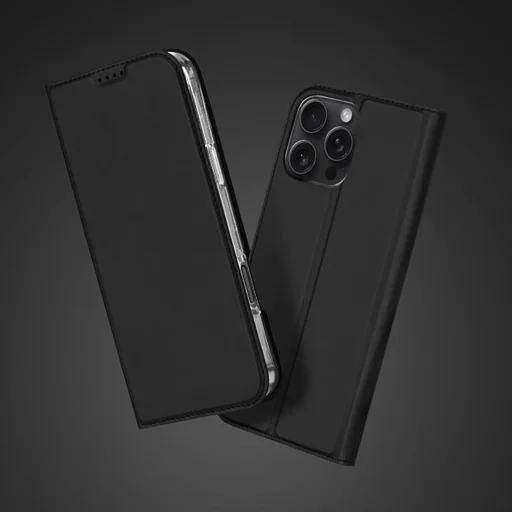 Dux Ducis Skin Pro iPhone 16 Pro Max fliptok kártyatartóval - fekete - 10